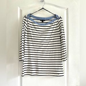 TOMMY HILFIGER STRIPPED WOMEN’S TOP -SIZE L